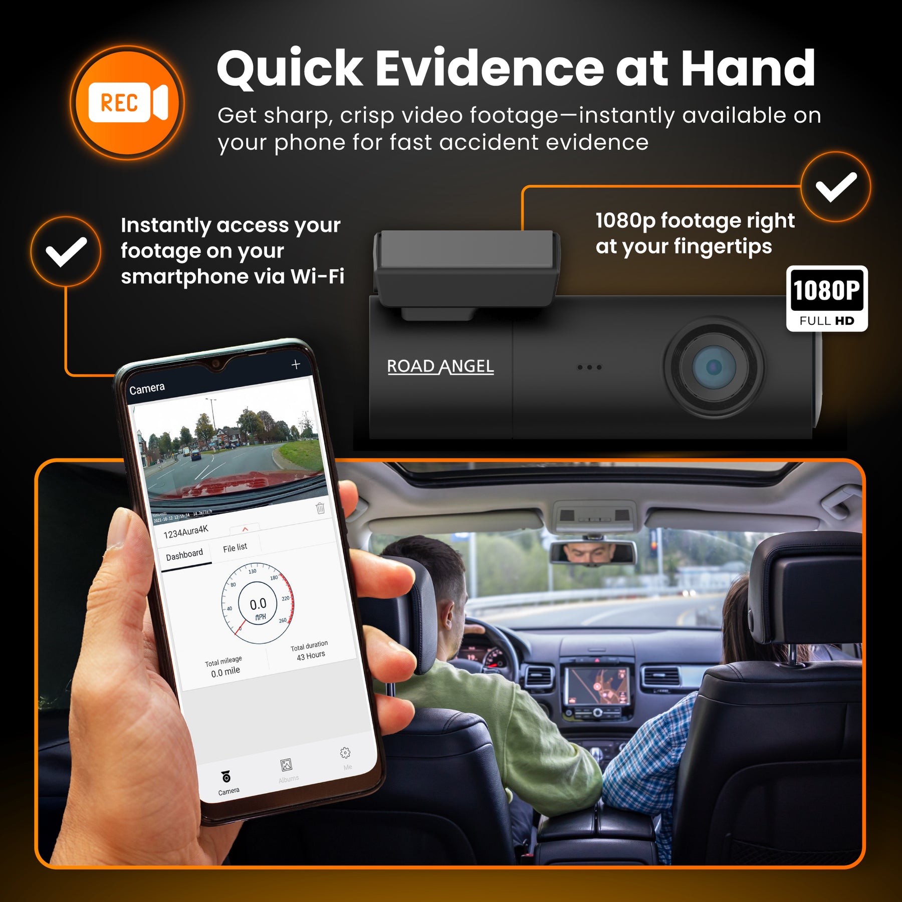 New - Halo Spark Full HD 1080p Single Dash Camera With Parking Mode & Winter Mode (USB-C)
