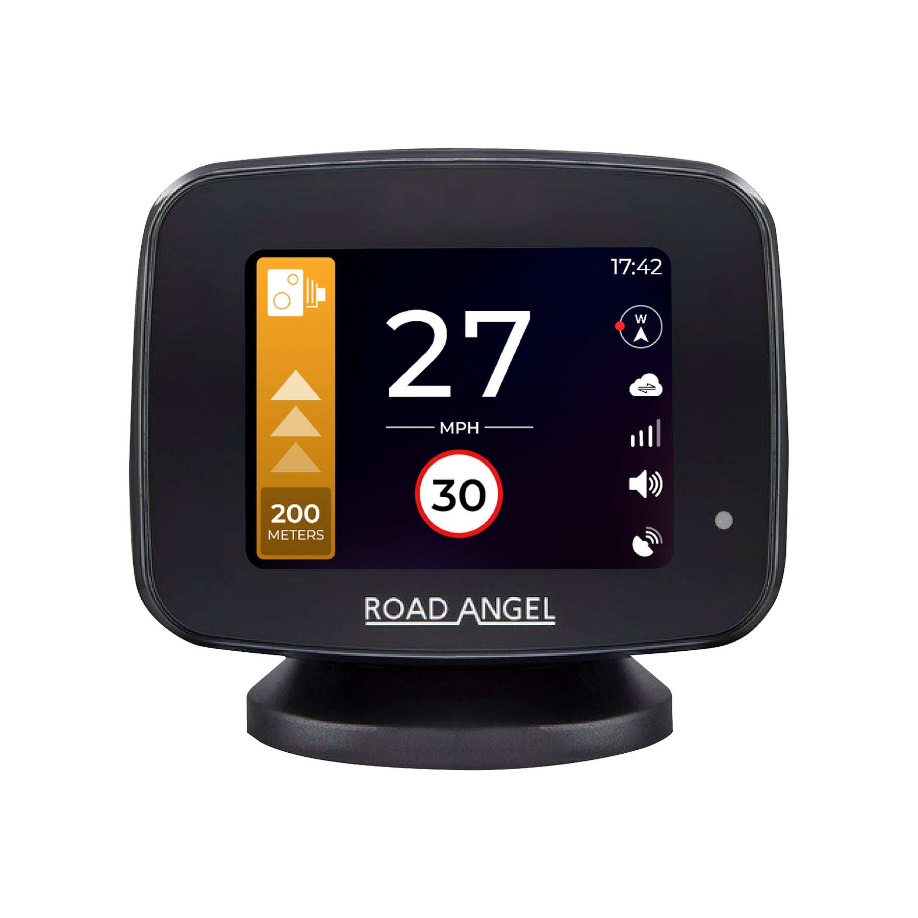 Road Angel Pure One V2.4 Speed Camera Detector With Speed Awareness & Onboard Mobile Data Modem