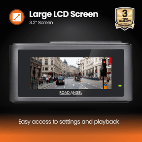 New- Road Angel Halo Play 4K Dual Dash Cam with 3.2" Screen, Parking Mode & Quick Release mounting