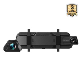 New - Halo View 3 4K – 2160p & 1080p Front & Rear Anti-Glare Mirror Dash Cam with integrated 10 inch LCD touchscreen & Reverse Parking Aid