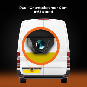 New - Halo View 3 4K – 2160p & 1080p Front & Rear Anti-Glare Mirror Dash Cam with integrated 10 inch LCD touchscreen & Reverse Parking Aid With 64GB SD Card & Hardwiring Kit Bundle