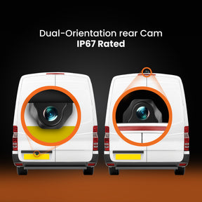 New - Halo View 3 4K – 2160p & 1080p Front & Rear Anti-Glare Mirror Dash Cam with integrated 10 inch LCD touchscreen & Reverse Parking Aid